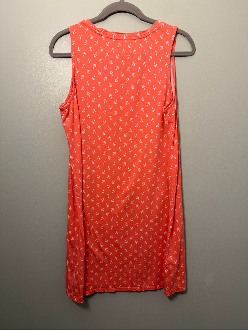Nautica Coral Sleeveless Anchor Print Dress - Picture 4 of 8